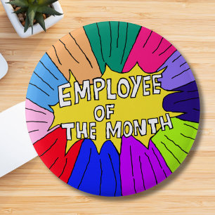 Rond 5 Cm Employé du mois badge patron épingle employés étoi