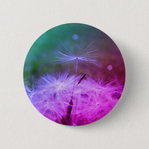 Rond 5 Cm Faites un badge d'horloge dandilion souhait