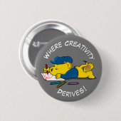 Rond 5 Cm Ferald | Là où la créativité dérive ! Badge (Devant & derrière)