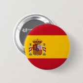 Rond 5 Cm Flag of Spain Bandera de España Pin Badge Button (Devant & derrière)