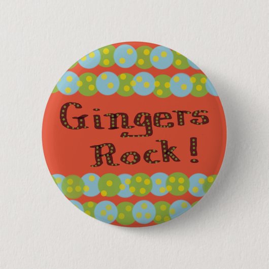 Rond 5 Cm "Gingers Rock !" Badge (Devant)