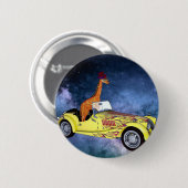 Rond 5 Cm Girafe dans l'espace Badge (Devant & derrière)