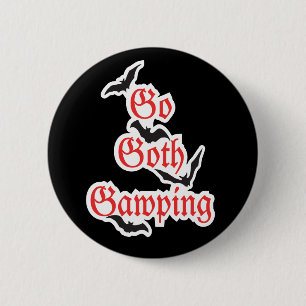 Rond 5 Cm GO GOTH GAWPING Whitby Gothic Weekend Badge