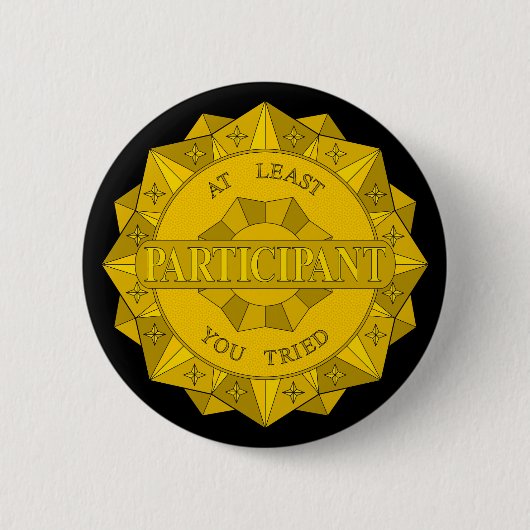 Rond 5 Cm Gold Star pour le badge de participation (Devant)