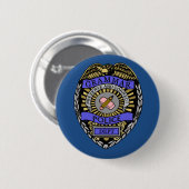 Rond 5 Cm Grammaire Police Dept Badge Pencil Effaser (Devant & derrière)