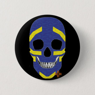 Rond 5 Cm HANDSKULL Viking Round Badge noir B2
