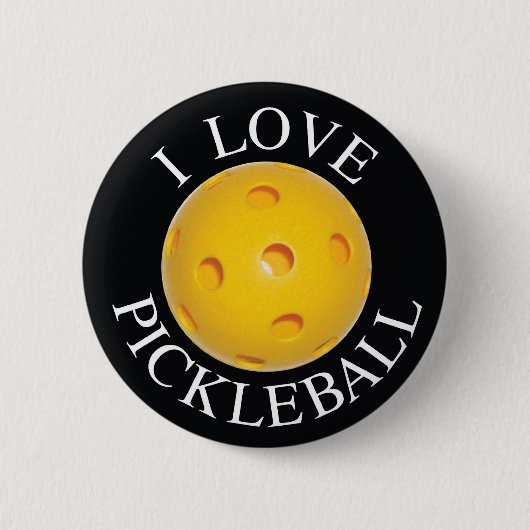 Rond 5 Cm I Love Pickleball Button / Badge (Devant)