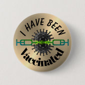 Rond 5 Cm J'ai été vacciné Pin Button Badge (Devant)