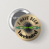 Rond 5 Cm J'ai été vacciné Pin Button Badge (Devant & derrière)