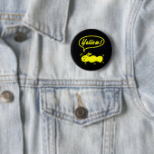 Rond 5 Cm Jaune! Badge (En situation)