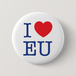Rond 5 Cm "Je Badge d'UE de coeur"/Pin/bouton