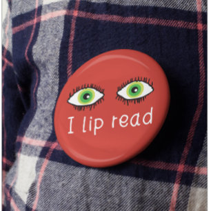 Rond 5 Cm Je lis sur la lèvre le badge pour la lecture de lè