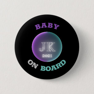 Rond 5 Cm JK 2021 Badge Baby On Bigger Letters