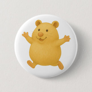 Rond 5 Cm Jumping Cream Hamster Button Badge