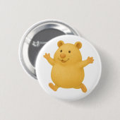 Rond 5 Cm Jumping Cream Hamster Button Badge (Devant & derrière)