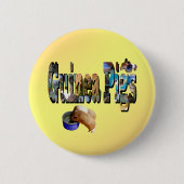 Rond 5 Cm Les Cochons De Guinée Est Le Mot, Badge (Devant)