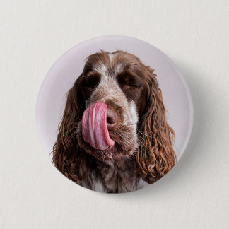 Rond 5 Cm Licking Cocker Spaniel Pin Badge