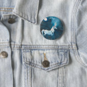 Rond 5 Cm Licorne Badge (En situation)