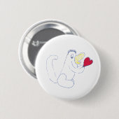Rond 5 Cm Love Bug Round Badge (Devant & derrière)