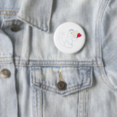 Rond 5 Cm Love Bug Round Badge (En situation)