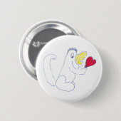 Rond 5 Cm Love Bug Round Badge (Devant & derrière)