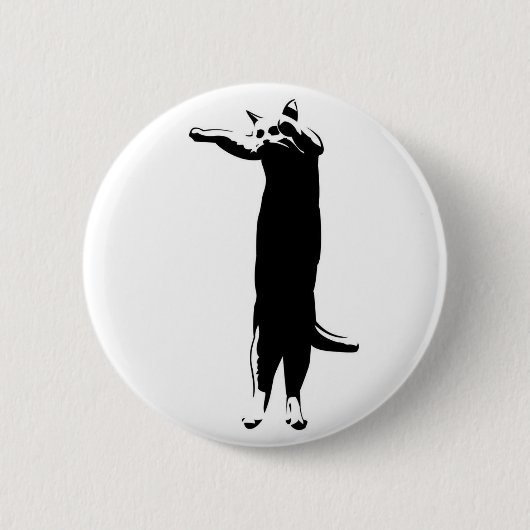 Rond 5 Cm M. Long Cat Badge (Devant)