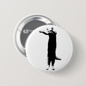 Rond 5 Cm M. Long Cat Badge (Devant & derrière)