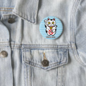 Rond 5 Cm maneki_cat badge M (En situation)