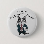Rond 5 Cm Math Enseignant badge me faire confiance professeu (Devant)
