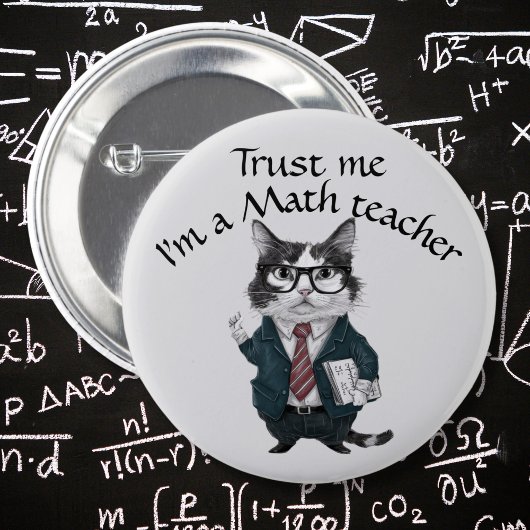 Rond 5 Cm Math Enseignant badge me faire confiance professeu