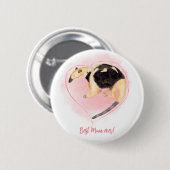 Rond 5 Cm Mère & bébé tamandua Meilleur badge de maman (Devant & derrière)