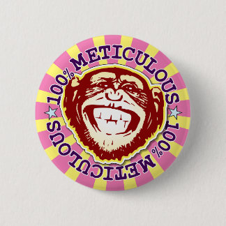 Rond 5 Cm Meticuleux 100% Funny Funky Monkey Badge