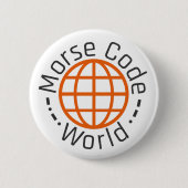 Rond 5 Cm Morse Code World badge (Devant)