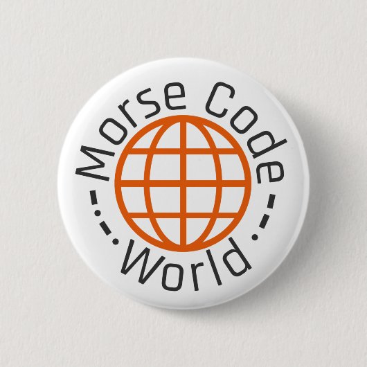 Rond 5 Cm Morse Code World badge (Devant)