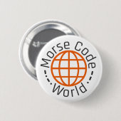 Rond 5 Cm Morse Code World badge (Devant & derrière)