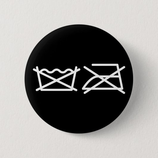 ROND 5 CM NE LAVEZ PAS ! NE REFROIREZ PAS ! BADGE (Devant)