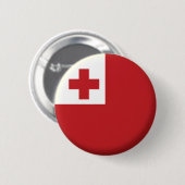 ROND 5 CM NEUF !! - BADGE À ÉPINGLE TONGA (Devant & derrière)