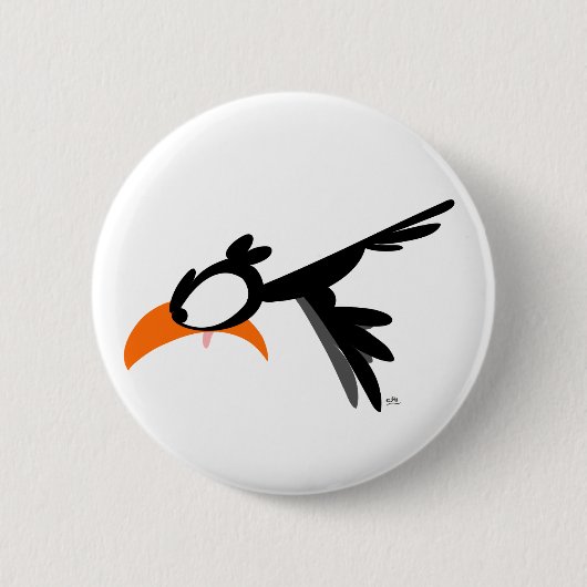 Rond 5 Cm Nose-diving lil' birdie :) button badge (Devant)