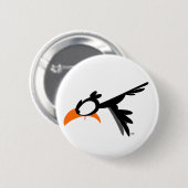 Rond 5 Cm Nose-diving lil' birdie :) button badge (Devant & derrière)