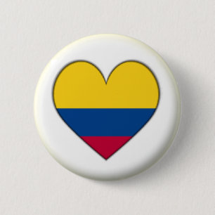 ROND 5 CM NOUVEAU ! ! - COLOMBIE COEUR COURANT BADGE RETOUR