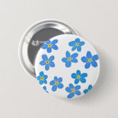 Rond 5 Cm Oubliez-moi-non-Fleurs Badge (Devant & derrière)