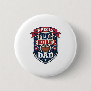 Rond 5 Cm Papa de football drapeau fier Badge vintage patrio