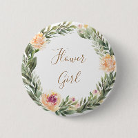 Peine et Foliage Frame Fleur Badge Fille