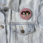 Rond 5 Cm Personalized Portrait Badge (En situation)