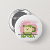 Rond 5 Cm Powered by Matcha Badge (Devant & derrière)