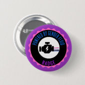 Rond 5 Cm Propulsé par un badge de genre fluide (Devant & derrière)