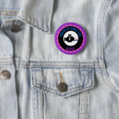 Rond 5 Cm Propulsé par un badge de genre fluide (En situation)