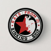 ROND 5 CM RATS D'UNE BADGE DE NAVIRE À COUCHER (Devant)