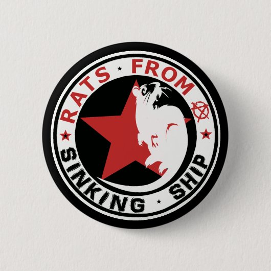 ROND 5 CM RATS D'UNE BADGE DE NAVIRE À COUCHER (Devant)
