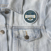 Rond 5 Cm Retro Badge Design wi (En situation)
